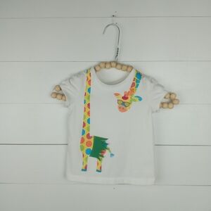JK Girls girls size 2T colorful giraffe with hulu skirt and bow design shirt